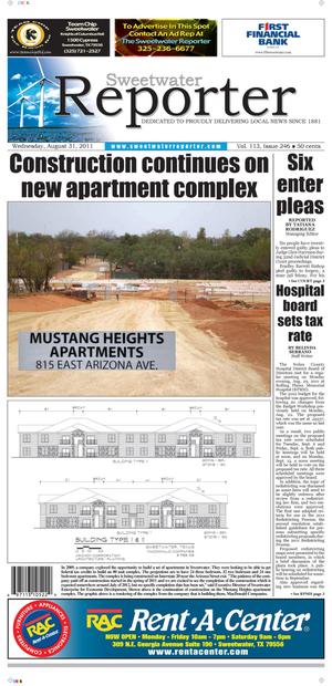 Sweetwater Reporter (Sweetwater, Tex.), Vol. 113, No. 246, Ed. 1 Wednesday, August 31, 2011