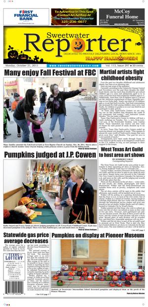 Sweetwater Reporter (Sweetwater, Tex.), Vol. 113, No. 297, Ed. 1 Monday, October 31, 2011