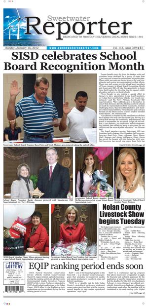 Sweetwater Reporter (Sweetwater, Tex.), Vol. 113, No. 359, Ed. 1 Sunday, January 15, 2012