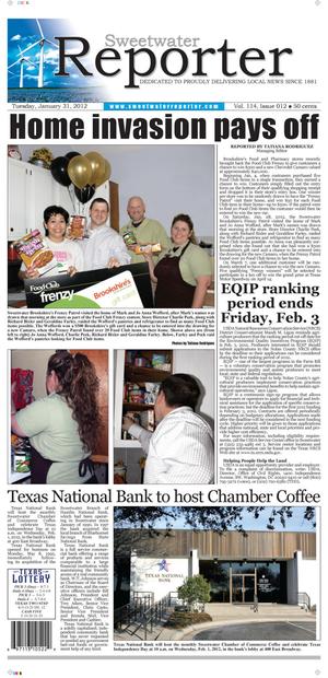 Sweetwater Reporter (Sweetwater, Tex.), Vol. 114, No. 012, Ed. 1 Tuesday, January 31, 2012