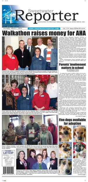 Sweetwater Reporter (Sweetwater, Tex.), Vol. 114, No. 038, Ed. 1 Thursday, March 1, 2012
