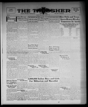 The Thresher (Houston, Tex.), Vol. 21, No. 6, Ed. 1 Friday, October 25, 1935