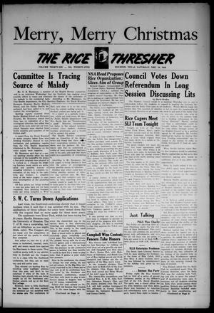 The Rice Thresher (Houston, Tex.), Vol. 36, No. 25, Ed. 1 Saturday, December 18, 1948