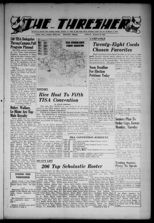 The Thresher (Houston, Tex.), Vol. 40, No. 31, Ed. 1 Friday, March 20, 1953