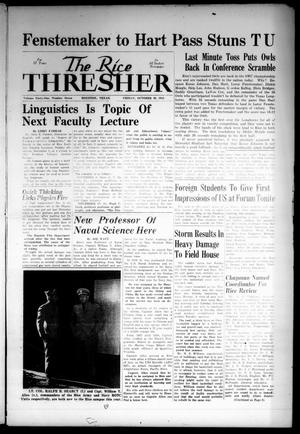 The Rice Thresher (Houston, Tex.), Vol. 41, No. 7, Ed. 1 Friday, October 30, 1953
