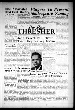 The Rice Thresher (Houston, Tex.), Vol. 41, No. 27, Ed. 1 Friday, May 7, 1954