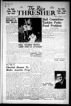 The Rice Thresher (Houston, Tex.), Vol. 43, No. 4, Ed. 1 Friday, October 7, 1955