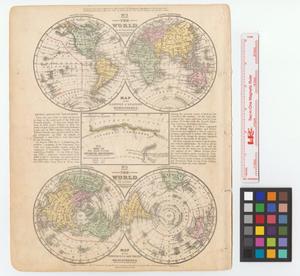 Primary view of object titled 'The World on an equatorial projection: map of the eastern & western hermispheres.'.