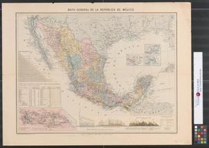 Primary view of object titled 'Mapa general de la República de Méjico.'.