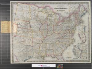 G. Woolworth Colton's New Guide Map of the United States & Canada, With Railroads, Counties, Etc.