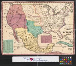 Primary view of object titled 'Ornamental map of the United States & Mexico.'.