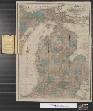 Map of the State of Michigan and the Surrounding Country: Exhibiting the Sections and the Latest Surveys.