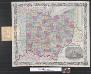 Colton's railroad & township map of the state of Ohio.