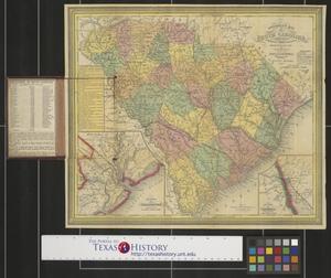 Mitchell's map of South Carolina : exhibiting its internal improvements, roads, distances &c.
