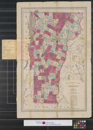 Primary view of object titled 'Township map of Vermont.'.