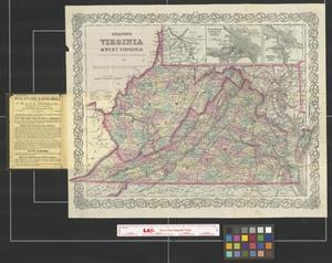 Primary view of object titled 'Colton's Virginia & West Virginia.'.