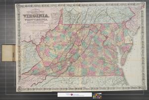 Colton's new topographical map of the states of Virginia, West Virginia, Maryland & Delaware : and portions of other adjoining states, 1896.