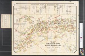 Map of the Comstock Lode and the Washoe mining claims in Storey & Lyon Counties, Nevada.