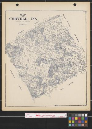 Primary view of object titled 'Map of Coryell County'.