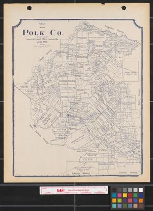 Primary view of object titled 'Map of Polk County'.