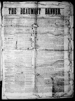 Primary view of object titled 'The Beaumont Banner (Beaumont, Tex.), Vol. 1, No. 33, Ed. 1 Tuesday, January 8, 1861'.