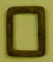 Physical Object: Cartridge case buckle,  small rectangular buckle piece.