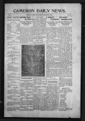 Cameron Daily News. (Cameron, Tex.), Vol. 1, No. 9, Ed. 1 Wednesday, December 20, 1905