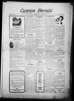 Primary view of object titled 'Canton Herald (Canton, Tex.), Vol. 31, No. 45, Ed. 1 Wednesday, May 7, 1913'.