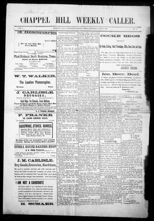 Chappell Hill Weekly Caller (Chappell Hill, Tex.), Vol. 1, No. 5, Ed. 1 Saturday, June 13, 1896