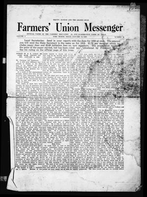 Farmers' Union Messenger (Fort Worth, Tex.), Vol. 2, No. 21, Ed. 1 Thursday, January 15, 1920