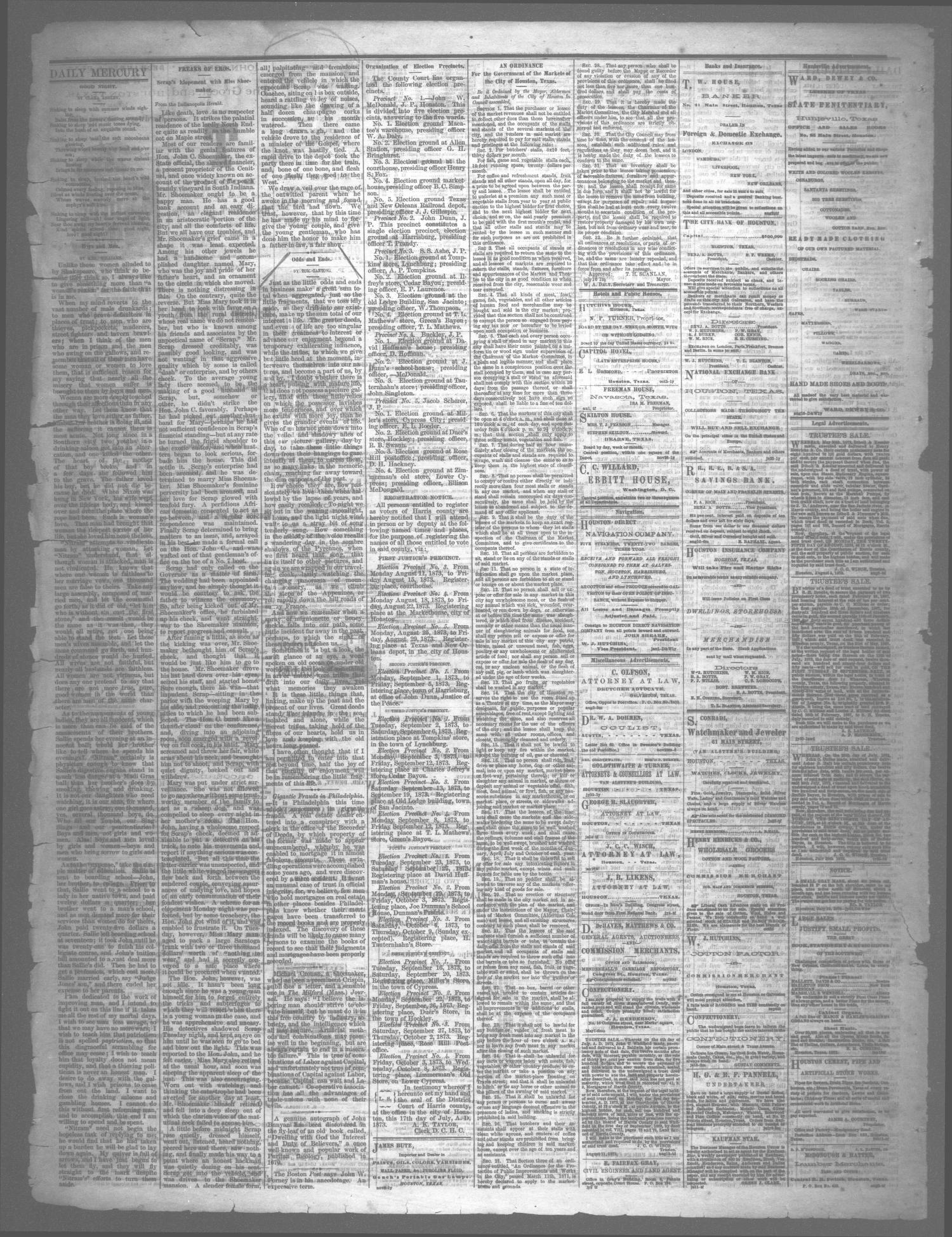 Houston Daily Mercury (Houston, Tex.), Vol. 5, No. 292, Ed. 1 Thursday, August 14, 1873
                                                
                                                    [Sequence #]: 4 of 4
                                                