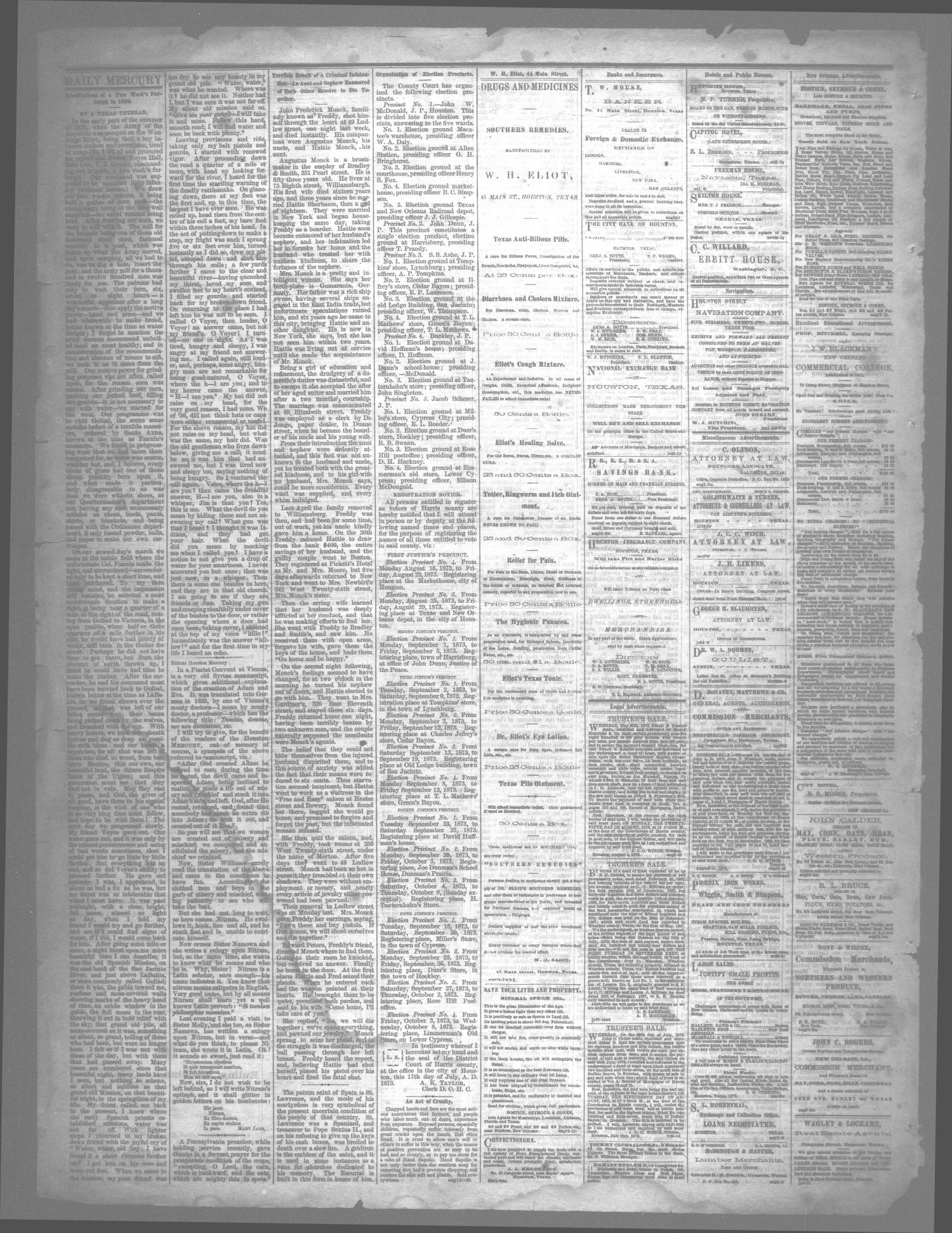 Houston Daily Mercury (Houston, Tex.), Vol. 5, No. 296, Ed. 1 Tuesday, August 19, 1873
                                                
                                                    [Sequence #]: 4 of 4
                                                