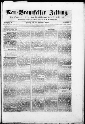 Neu-Braunfelser Zeitung (New Braunfels, Tex.), Vol. 1, No. 7, Ed. 1 Friday, December 24, 1852