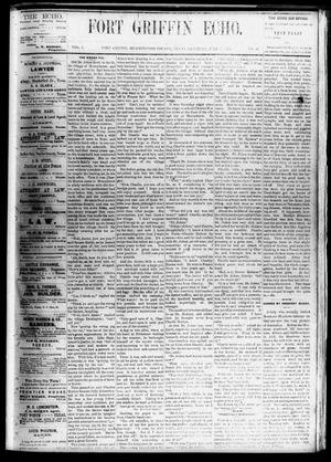Fort Griffin Echo (Fort Griffin, Tex.), Vol. 1, No. 27, Ed. 1 Saturday, July 5, 1879