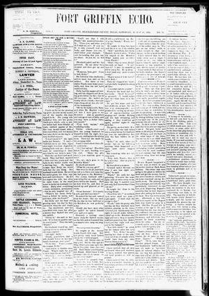 Fort Griffin Echo (Fort Griffin, Tex.), Vol. 1, No. 33, Ed. 1 Saturday, August 16, 1879