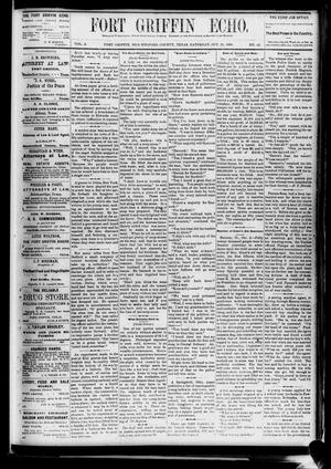 Fort Griffin Echo (Fort Griffin, Tex.), Vol. 2, No. 42, Ed. 1 Saturday, October 23, 1880