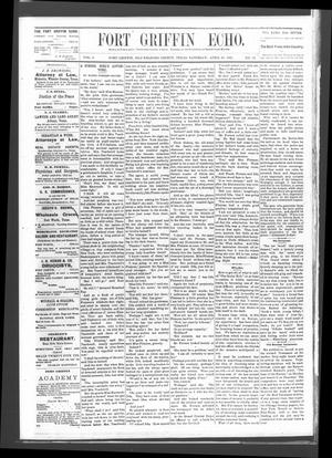 Fort Griffin Echo (Fort Griffin, Tex.), Vol. 3, No. 15, Ed. 1 Saturday, April 23, 1881