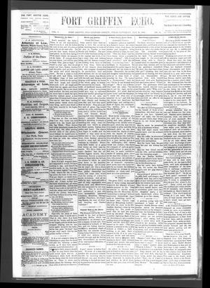 Fort Griffin Echo (Fort Griffin, Tex.), Vol. 3, No. 19, Ed. 1 Saturday, May 21, 1881