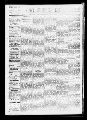 Fort Griffin Echo (Fort Griffin, Tex.), Vol. 3, No. 20, Ed. 1 Saturday, May 28, 1881