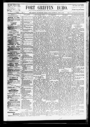 Fort Griffin Echo (Fort Griffin, Tex.), Vol. 3, No. 24, Ed. 1 Saturday, June 25, 1881