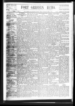 Fort Griffin Echo (Fort Griffin, Tex.), Vol. 3, No. 34, Ed. 1 Saturday, September 3, 1881