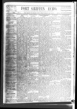 Fort Griffin Echo (Fort Griffin, Tex.), Vol. 3, No. 51, Ed. 1 Saturday, January 14, 1882