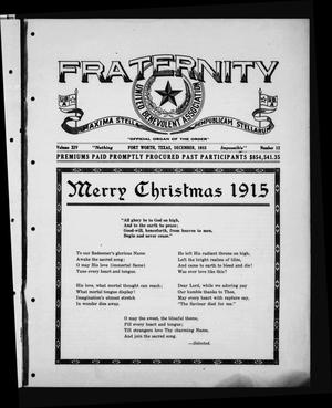Primary view of object titled 'Fraternity (Fort Worth, Tex.), Vol. 14, No. 12, Ed. 1 Wednesday, December 1, 1915'.