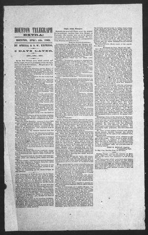 Houston Telegraph (Houston, Tex.), Ed. 1 Saturday, April 5, 1862