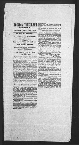 Houston Telegraph (Houston, Tex.), Ed. 1 Thursday, April 10, 1862