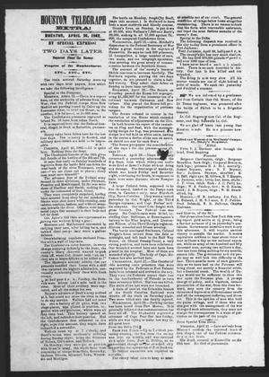 Houston Telegraph (Houston, Tex.), Ed. 1 Saturday, April 26, 1862