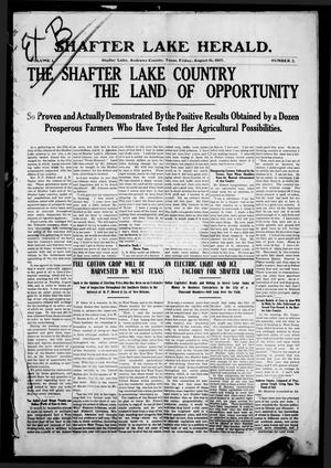 Shafter Lake Herald (Shafter Lake, Tex.), Vol. 1, No. 2, Ed. 1 Friday, August 16, 1907