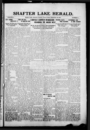 Shafter Lake Herald (Shafter Lake, Tex.), Vol. 1, No. 7, Ed. 1 Friday, September 20, 1907