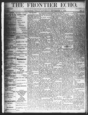 Primary view of object titled 'The Frontier Echo (Jacksboro, Tex.), Vol. 1, No. 11, Ed. 1 Saturday, September 11, 1875'.