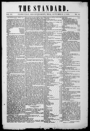 Primary view of object titled 'The Standard. (Clarksville, Tex.), Vol. 23, No. 49, Ed. 1 Saturday, September 2, 1865'.